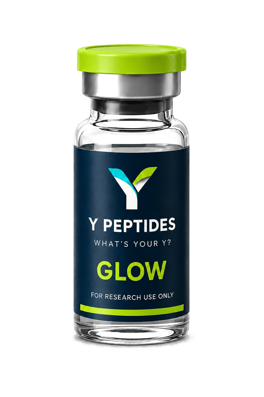 Y Peptides GLOW branded bottle