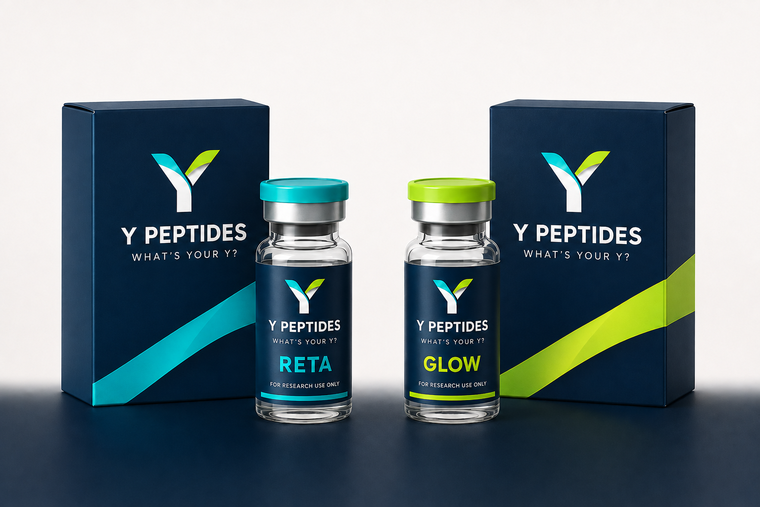 Y Peptides RETA and GLOW research products